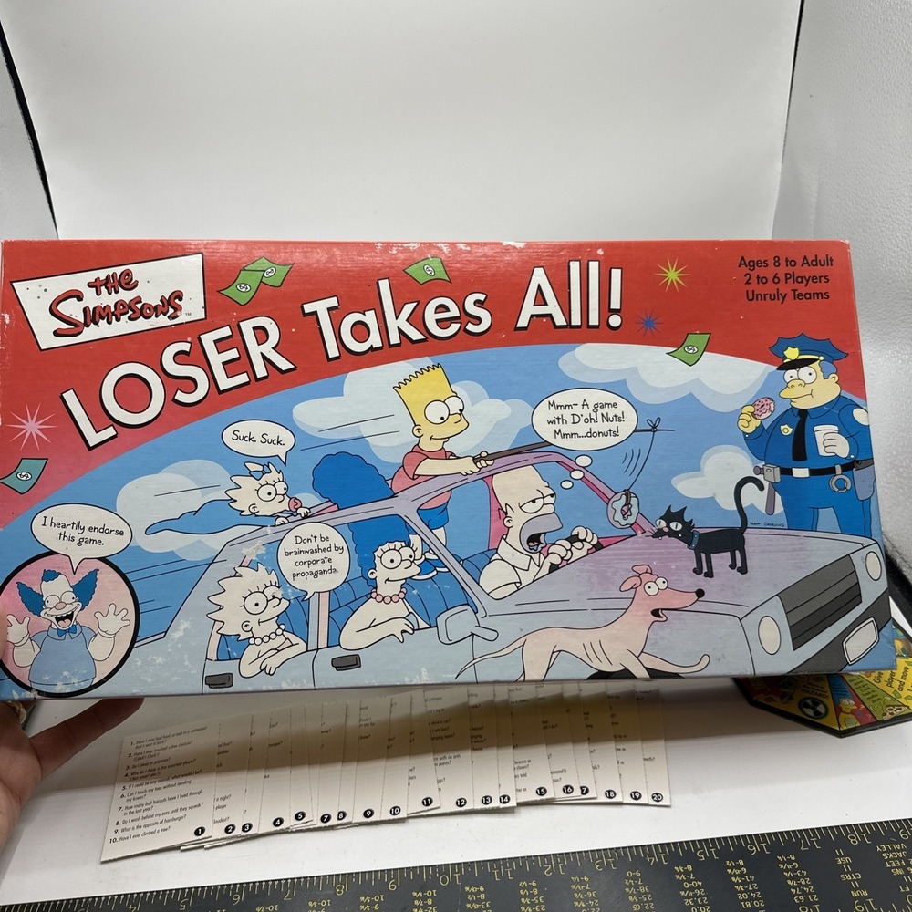 The Simpsons: Loser Take All Board‎ Game  Vintage 2001 Roseart Complete